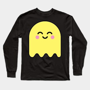 Cute Ghost Yellow Long Sleeve T-Shirt